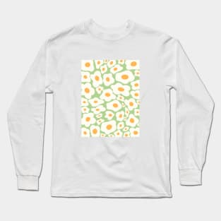 Abstract flowers pattern, Flower market, Indie, Cottagecore decor, Cute floral art, Fun art, Retro print Long Sleeve T-Shirt